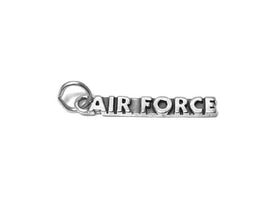 Air Force Charm Sterling Silver 28.5mm, silver Military Charms, Air Force Charms - SP637 - BeadPrism