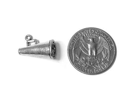 Megaphone Charm Sterling Silver 11.5mm, Megaphone Charm, Cheerleader Charm, Megaphone charms - SP640 - BeadPrism