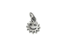 Load image into Gallery viewer, Smily Face Sun Charm Sterling Silver 14mm, Beach Charm, Summer Charm, Smiley Sun, Sun Charms - SP648 - BeadPrism