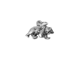Bear Charm Sterling Silver 11mm, Animal Charms, Nature charms, Wild charms, Bear charms - SP658 - BeadPrism