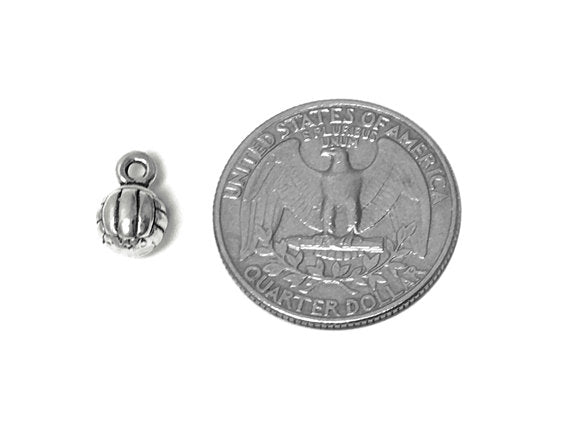 Volleyball Ball Charm Silver 6.75mm, Volleyball Charm, Sports charms, Volleyball Ball charms - SP660 - BeadPrism
