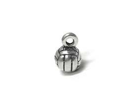 Volleyball Ball Charm Silver 6.75mm, Volleyball Charm, Sports charms, Volleyball Ball charms - SP660 - BeadPrism