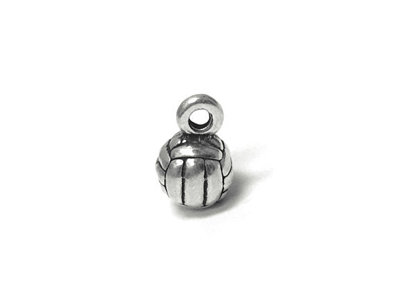 Volleyball Ball Charm Silver 6.75mm, Volleyball Charm, Sports charms, Volleyball Ball charms - SP660 - BeadPrism