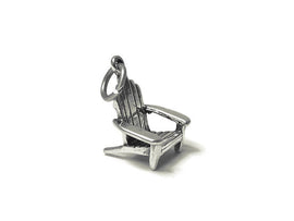 Adirondack Chair Charm Sterling Silver 17mm, Miniature Charm, Furniture Charms, Chair Charms - SP696 - BeadPrism