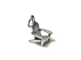 Adirondack Chair Charm Sterling Silver 17mm, Miniature Charm, Furniture Charms, Chair Charms - SP696 - BeadPrism