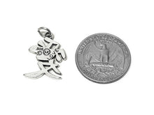 Load image into Gallery viewer, Chinese Love Kanji Charm Sterling Silver 22.5mm, Chinese charms, Love in Mandarin charms - SP712 - BeadPrism