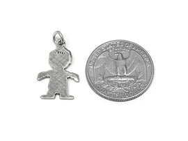 Lucky Boy Charm Sterling Silver 23.5mm, Lucky Charms, Horseshoe charms, Lucky Boy charms - SP740 - BeadPrism
