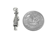 Load image into Gallery viewer, Girl Graduation Charm Sterling Silver 26mm, Graduation Gift, Silver Girl Graduation charms - SP742 - BeadPrism
