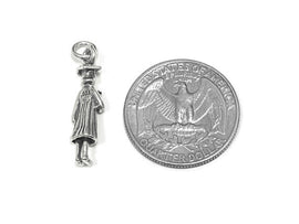Girl Graduation Charm Sterling Silver 26mm, Graduation Gift, Silver Girl Graduation charms - SP742 - BeadPrism
