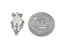 Load image into Gallery viewer, Virgin Mary Rosary Center connector Sterling Silver 23mm, rosary center, Virgin Mary Charms - SP749 - BeadPrism