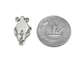 Virgin Mary Rosary Center connector Sterling Silver 23mm, rosary center, Virgin Mary Charms - SP749 - BeadPrism