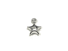 Puffed Star Charm Sterling Silver 8mm, Space charms, Celestial charms, Puffed Star Charms - SP765 - BeadPrism