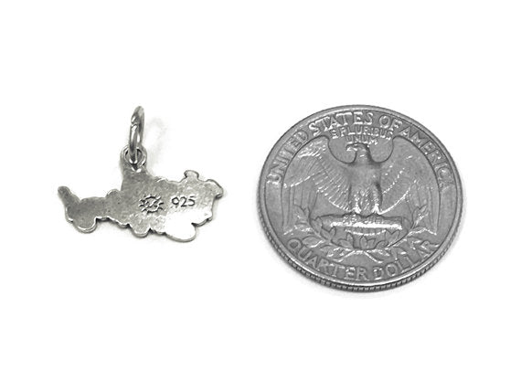 Happy Birthday Charm Sterling Silver 13mm, Birthday Charm, Party Charm, Happy Birthday Charm - SP773 - BeadPrism