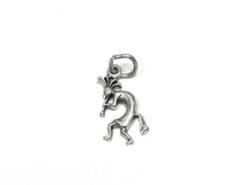Kokopelli Facing Left Charm Sterling Silver 15mm, Native American Charms, Kokopelli charms - SP782 - BeadPrism