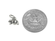 Load image into Gallery viewer, Bear Charm Sterling Silver 8mm, Animal Charms, Wild charms, Nature Charms, Bear charms - SP789 - BeadPrism