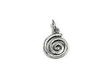 Load image into Gallery viewer, Spiral Charm Sterling Silver 14mm, Swivel Charms, Celtic Charms, Maze Celtic Swirl charms - SP790 - BeadPrism