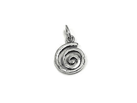 Spiral Charm Sterling Silver 14mm, Swivel Charms, Celtic Charms, Maze Celtic Swirl charms - SP790 - BeadPrism