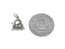 Load image into Gallery viewer, Giraffe Charm Sterling Silver 14mm, Animal Charms, Safari charms, Zoo Charms, Giraffe charms - SP794 - BeadPrism