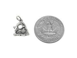 Giraffe Charm Sterling Silver 14mm, Animal Charms, Safari charms, Zoo Charms, Giraffe charms - SP794 - BeadPrism