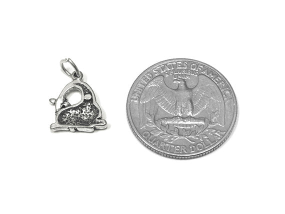 Giraffe Charm Sterling Silver 14mm, Animal Charms, Safari charms, Zoo Charms, Giraffe charms - SP794 - BeadPrism