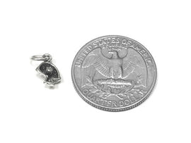 Mushroom Charm Sterling Silver 10mm, Forest Charm, Food charm, Nature charm, Mushroom charms - SP803 - BeadPrism