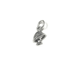 Mushroom Charm Sterling Silver 10mm, Forest Charm, Food charm, Nature charm, Mushroom charms - SP803 - BeadPrism