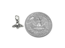 Load image into Gallery viewer, Honey Bee Charm Sterling Silver 9mm, Animal Charm, Bug charm, Nature charm, Honey Bee charms - SP804 - BeadPrism