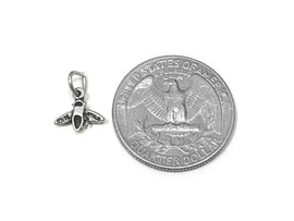 Honey Bee Charm Sterling Silver 9mm, Animal Charm, Bug charm, Nature charm, Honey Bee charms - SP804 - BeadPrism