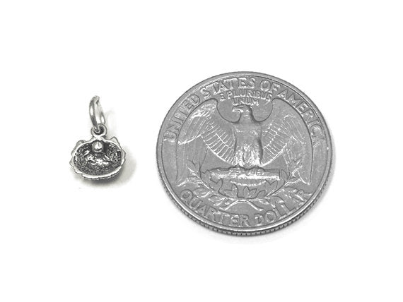 Cat Head Charm Sterling Silver 8mm, Cat Charms, Animal charms, Pet Charms, Cat Head charms - SP809 - BeadPrism