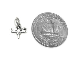 Dragonfly Charm Sterling Silver 10mm, Animal Charm, Bug charm, Nature charm, Dragonfly charm - SP811 - BeadPrism