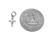 Load image into Gallery viewer, Cross Charm Sterling Silver 12mm, Christian Charms, Religious charms, Catholic, Cross charms - SP826 - BeadPrism