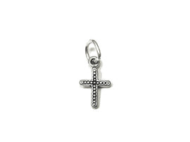 Cross Charm Sterling Silver 12mm, Christian Charms, Religious charms, Catholic, Cross charms - SP826 - BeadPrism