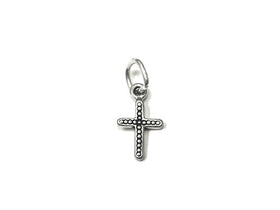 Cross Charm Sterling Silver 12mm, Christian Charms, Religious charms, Catholic, Cross charms - SP826 - BeadPrism