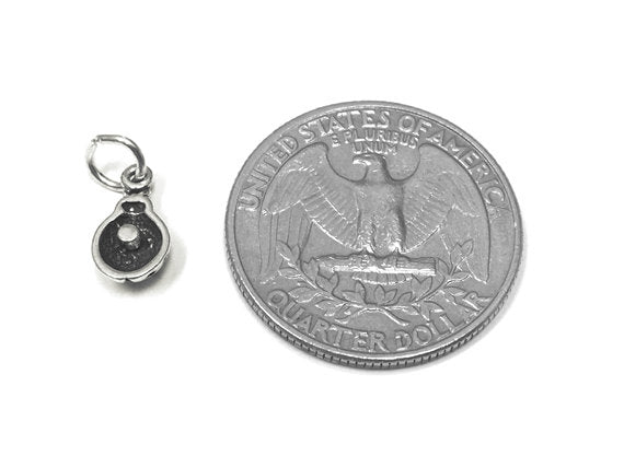 Ladybug Charm Sterling Silver 12mm, Bug Charms, animal charms, insect charms, Ladybug charms - SP839 - BeadPrism