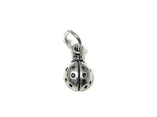 Load image into Gallery viewer, Ladybug Charm Sterling Silver 12mm, Bug Charms, animal charms, insect charms, Ladybug charms - SP839 - BeadPrism