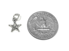 Load image into Gallery viewer, Sheriff Badge Charm Sterling Silver 11mm, Western Charms, Cowboy Charms, Sheriff Star charms - SP843 - BeadPrism
