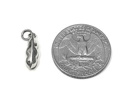 25% OFF Peas in a Pod Charm Sterling Silver 16mm, Food Charms, Silver Peas in a Pod charms - SP908 - BeadPrism