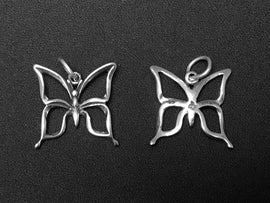Butterfly Charm Sterling Silver 16mm, animal charms, insect charm, Butterfly charms - SP106 - BeadPrism