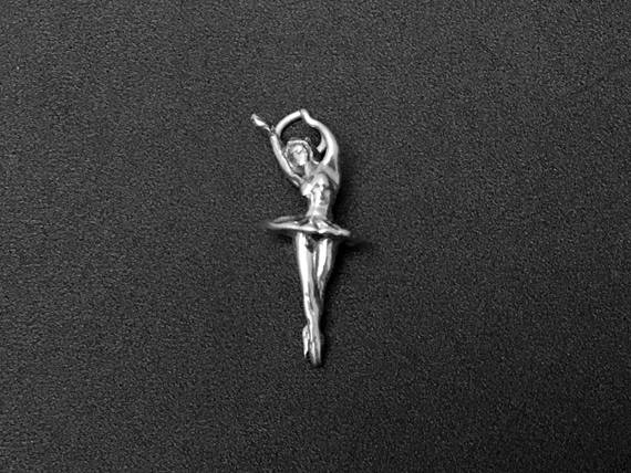 Ballerina Charm Sterling Silver 26.5mm, Dancer Charm, Ballerina charms, Ballet Dancer SP137 - BeadPrism
