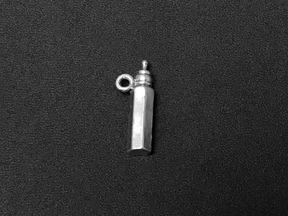 Baby Bottle Charm Sterling Silver 18mm, silver Bottle Charms, mom charms, Baby Bottle charms - SP139 - BeadPrism