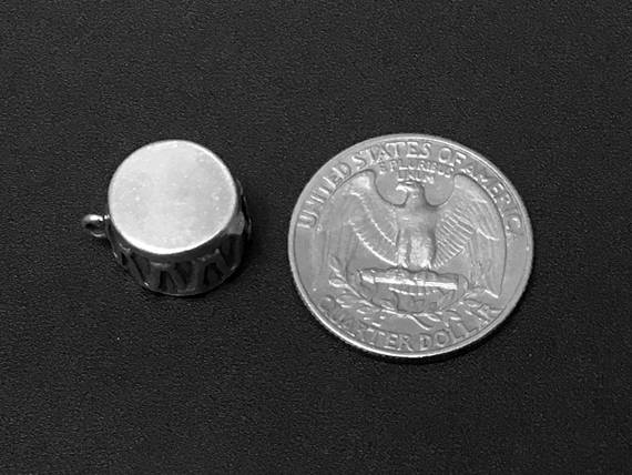 Drum Charm Sterling Silver 15.5mm, music charms, Music instrument charms, Drum Charms - SP144 - BeadPrism