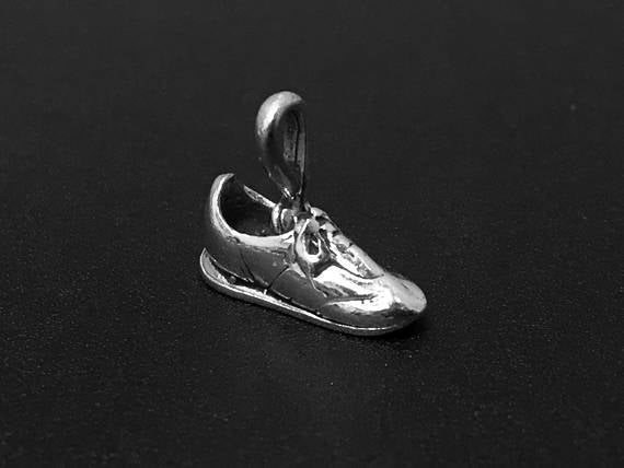 Tennis Shoe Charm Sterling Silver 12.5mm, Shoe Charms, Fashion Charms, Tennis Shoe charms - SP171 - BeadPrism