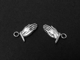 Praying Hands Charm Sterling Silver 16mm, Christian Charms, Religious Charms, Praying charms - SP192 - BeadPrism