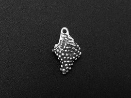 Grapes Charm Sterling Silver 18mm, Fruit Charm, Fruit Jewelry, Grapes charms - SP200 - BeadPrism