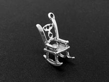 Load image into Gallery viewer, Rocking Chair Charm Sterling Silver 18.5mm, Rocker Charm, Rocking Chair charms - SP210 - BeadPrism