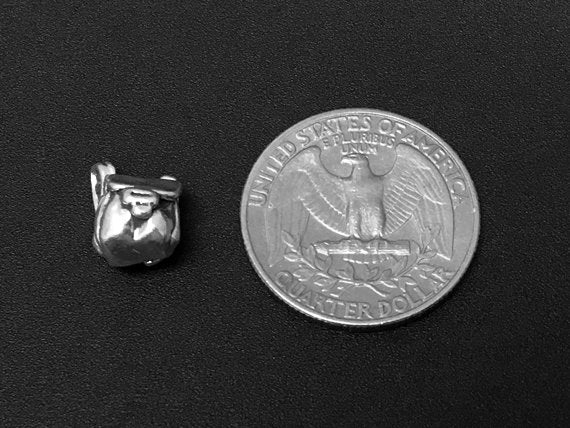 Backpack Charm Sterling Silver 12.5mm, Travel Charms, School Charm, Backpack charms - SP213 - BeadPrism