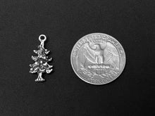 Load image into Gallery viewer, X mas Tree Charm Sterling Silver 21mm, Nature Charms, Christmas Charm, Pine Tree charms - SP221 - BeadPrism
