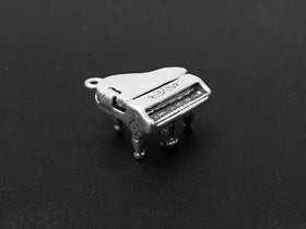 Grand Piano Charm Sterling Silver 16.5mm, music instrument charms, Grand Piano Charms - SP228 - BeadPrism