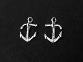 Anchor Charm Sterling Silver 17mm, Sea Charms, Boat Charms, Nautical Charms, Anchor charms - SP307 - BeadPrism