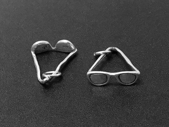 Sunglasses Charm Sterling Silver 15mm, Sunglasses Charms, Fashion Charms, Beach charms - SP329 - BeadPrism